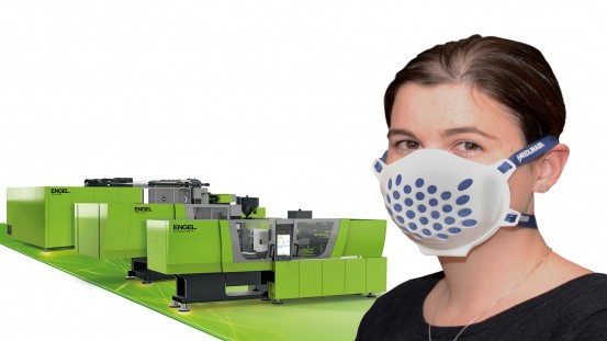 ENGEL and Haidlmair are jointly committed to slowing down the spread of Covid-19: The injection moulding machines specifically tailored to the new mask mould can be delivered particularly quickly.