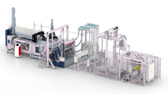 MEAF 90mm co-extrusion line for (foamed) rigid sheet production (Source: MEAF)